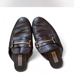 Steve Madden Dark Brown Leather Slip-Ons